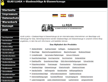 Tablet Screenshot of glasprodukte.com